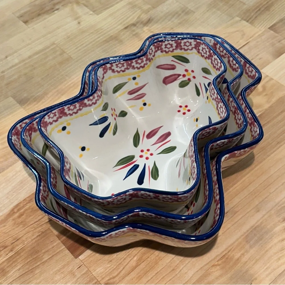 Temp-Tations Old World Confetti Tree Figural Ovenware Baker- 1QT ---NWOT